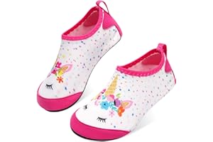 JOINFREE Kids Boys and Girls Swim Water Shoes Toddler Quick Dry Aqua Socks Barefoot Skin Shoes for Beach Sports