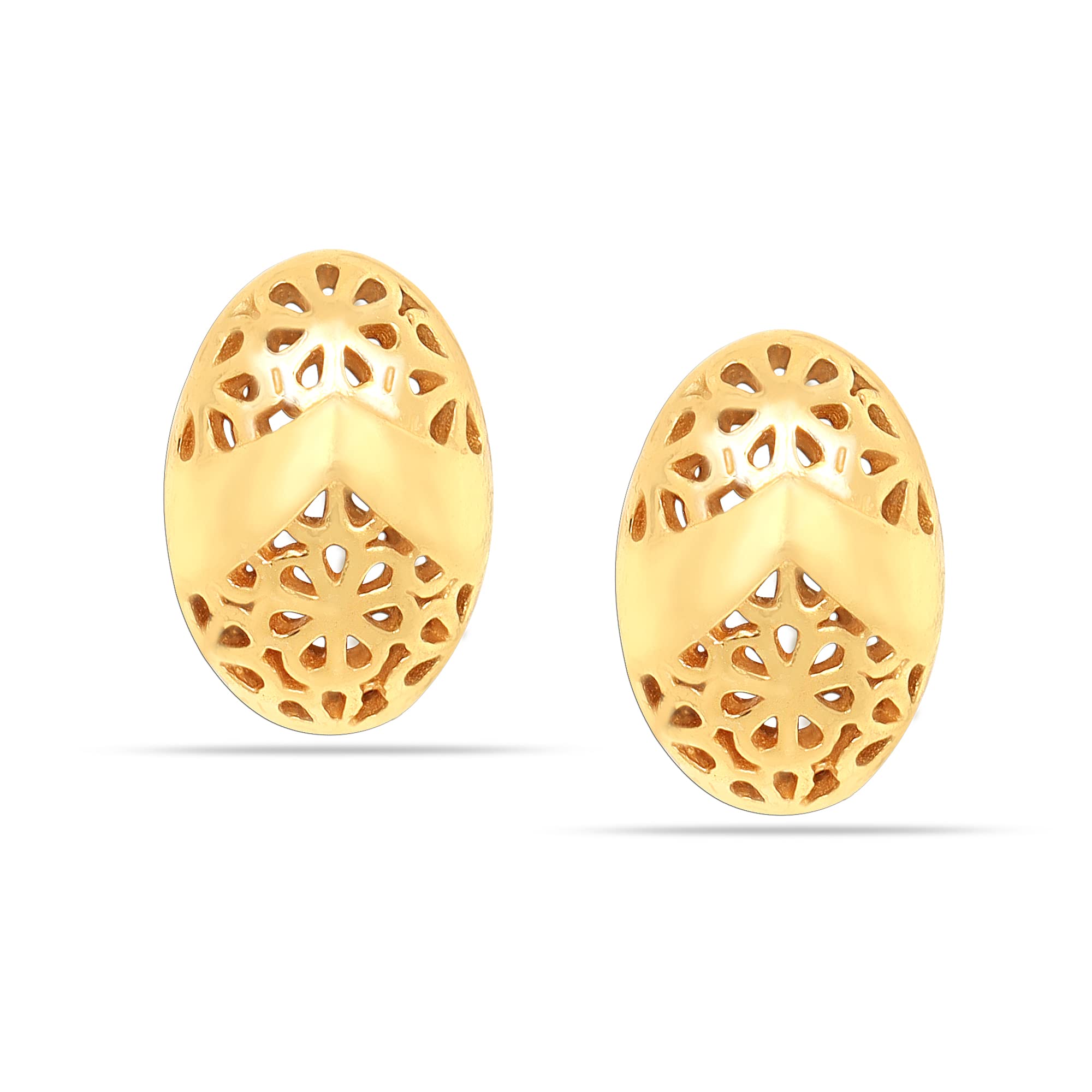 LeCalla 925 Sterling Silver Lacy Daisy 18K Gold-Plated Filigree Stud Earrings for Women Teen