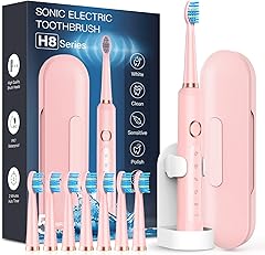 Sonic Electric Toothbrush for Adults - Rechargeable Electric Toothbrushes with 8 Brush Heads, & Travel Case,Teeth Whitening ,