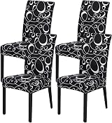 HZDHCLH Chair Covers 4 Pack Stretch Removable Washable Dining Chair Slipcovers