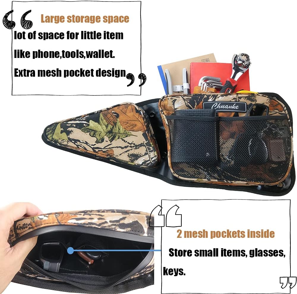 Chuanke RZR Side Door Bag Maple Leaf Camo Series UTV Front Door Storage Bag With Knee Protection Pad Suitable Polaris 2014-2019 RZR XP Turbo 1000 S900: Automotive