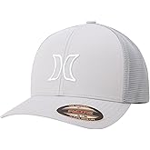 Hurley Mens Trucker Hat - Lightweight Breathable Stretch Mesh Back Curved Bill Baseball Cap with 3D Front Icon Logo