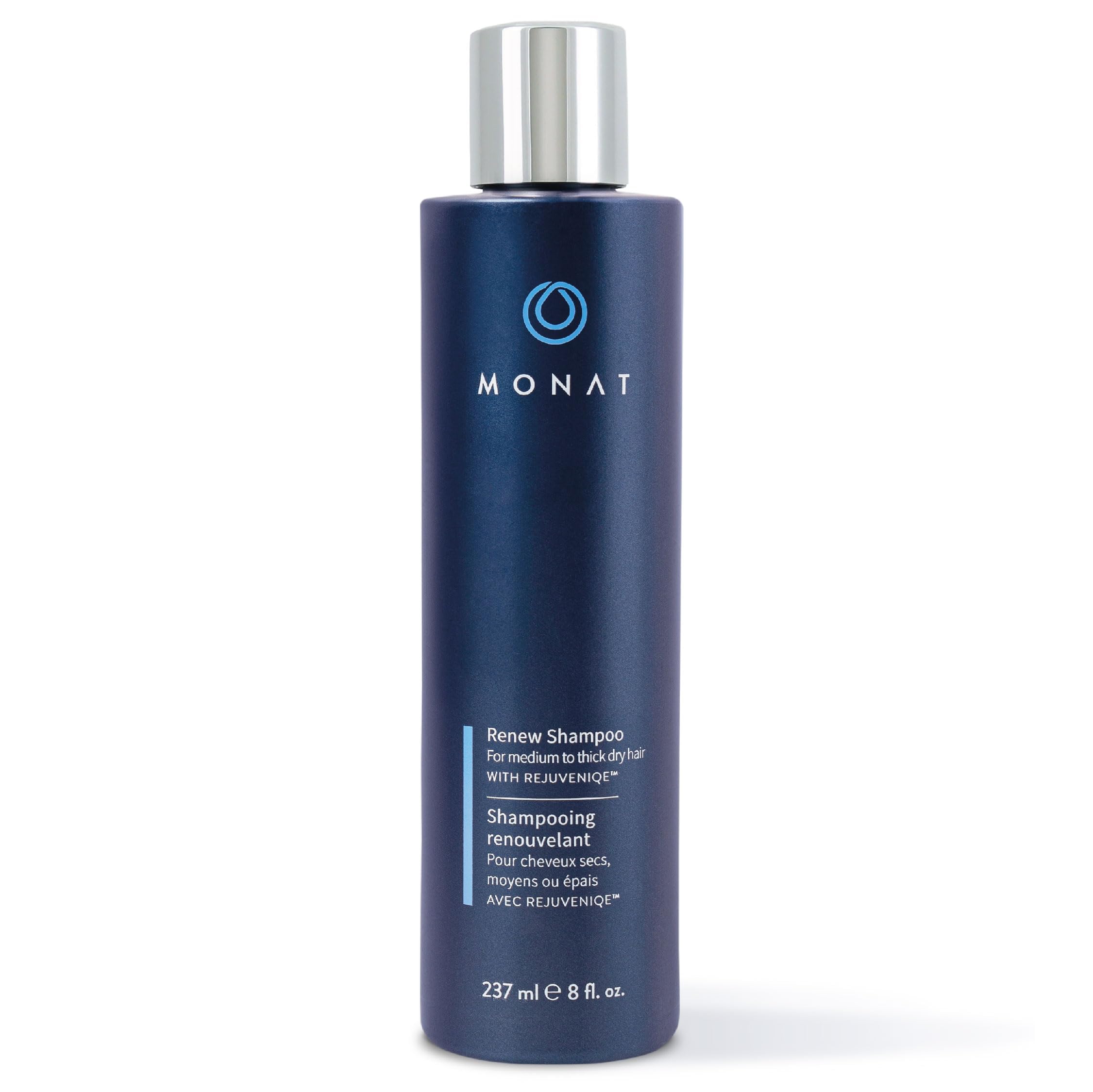 MONAT Renew Shampoo Infused with Rejuveniqe® - Moisturizing Shampoo w/Omega Fatty Acids for Medium to Thick Hair. Shine-enhancing, Ultra-hydrating Lather for Dry Hair - Net Wt. 237 ml / 8.0 fl. oz.