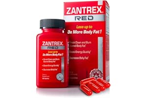 Zantrex Red Fat Burner & Active Energy Booster Supplement | Supports Body Sculpting, Increased Focus & Workout Performance | 56 Capsules