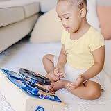 Melissa & Doug Vroom & Zoom Wooden Dashboard Steering Wheel Toy view 6