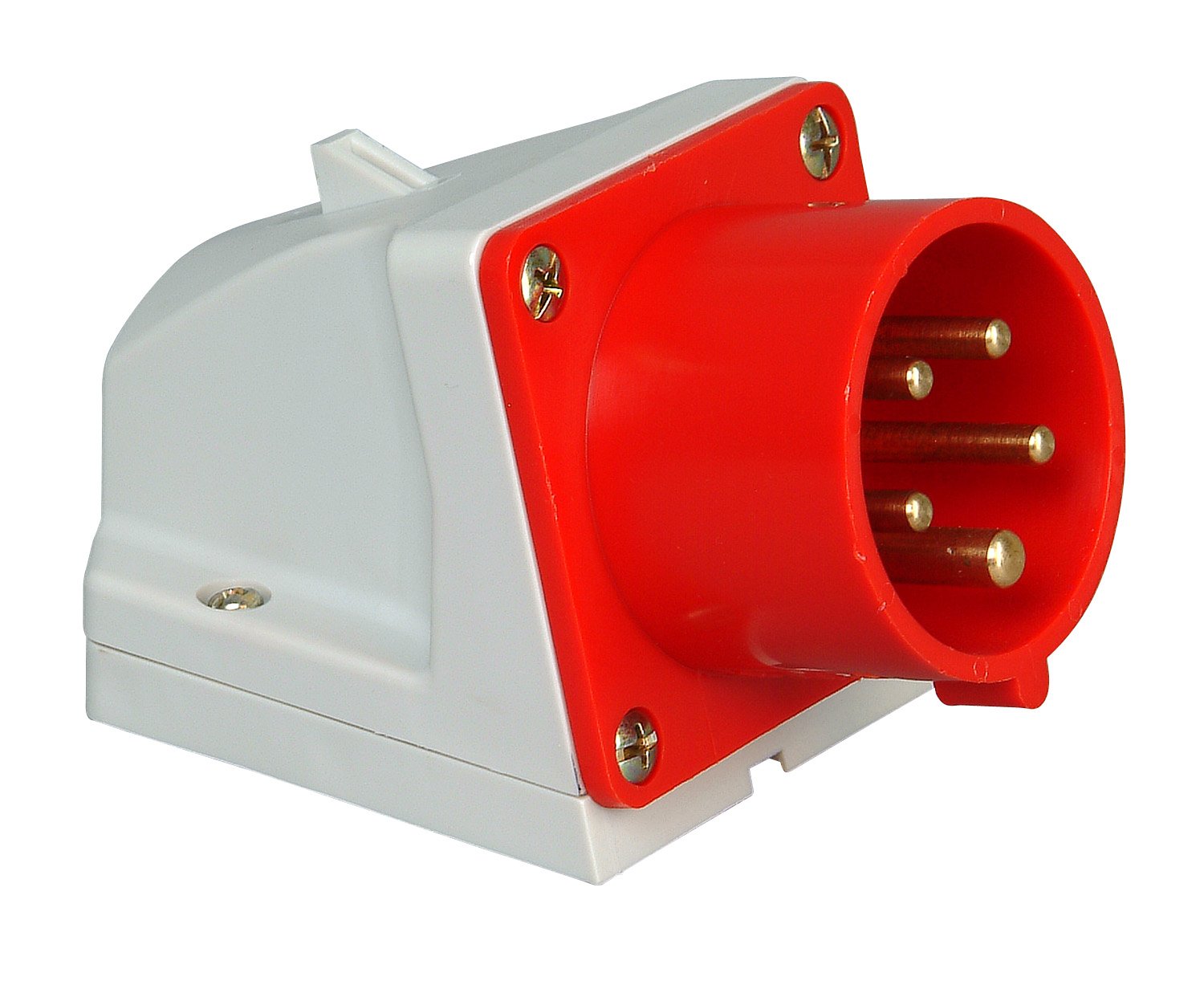 Kopp 171800007 CEE Wall Plug, 5 Pin 16 A 400 V Red