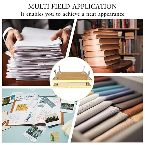 25 Pcs Book Binding Kit With Bamboo Wood Press - Complete DIY Bookmaking Supplies With Bone Folder, Awl & Wax Thread