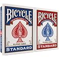 Bicycle Playing Cards 2 Pack Standard Poker Size Red and Blue | Air-cushion finish, Over 130 years trusted, 52 cards plus 2 J