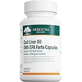 Genestra Brands - Cod Liver Oil DHA/EPA Forte Capsules - Blend of DHA, EPA, and Vitamins A and D - 60 Softgel Capsules