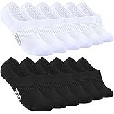 LO SHOKIM No Show Womens Cushioned Athletic Ankle Socks - Running Low Cut Socks 4/6 Pairs Size 5-11