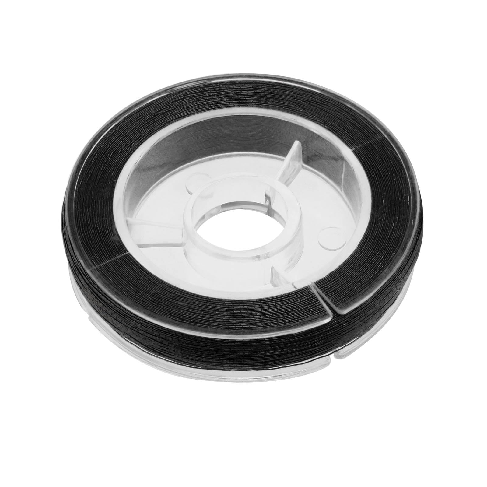 The Lord of the Tools Fishing Rod Ring DIY 100M Fixing Line Fishing Rod Guide Ring Modified Tying Ring Wrapped Line Fishing Gear Deck Line Metal Line, Black