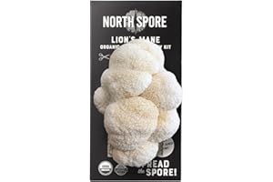 North Spore Organic Lion's Mane Mushroom Spray & Grow Kit (4 lbs) | USDA-Certified Organic, Non-GMO, Beginner-Friendly & Easy to Use | Handmade in Maine, USA