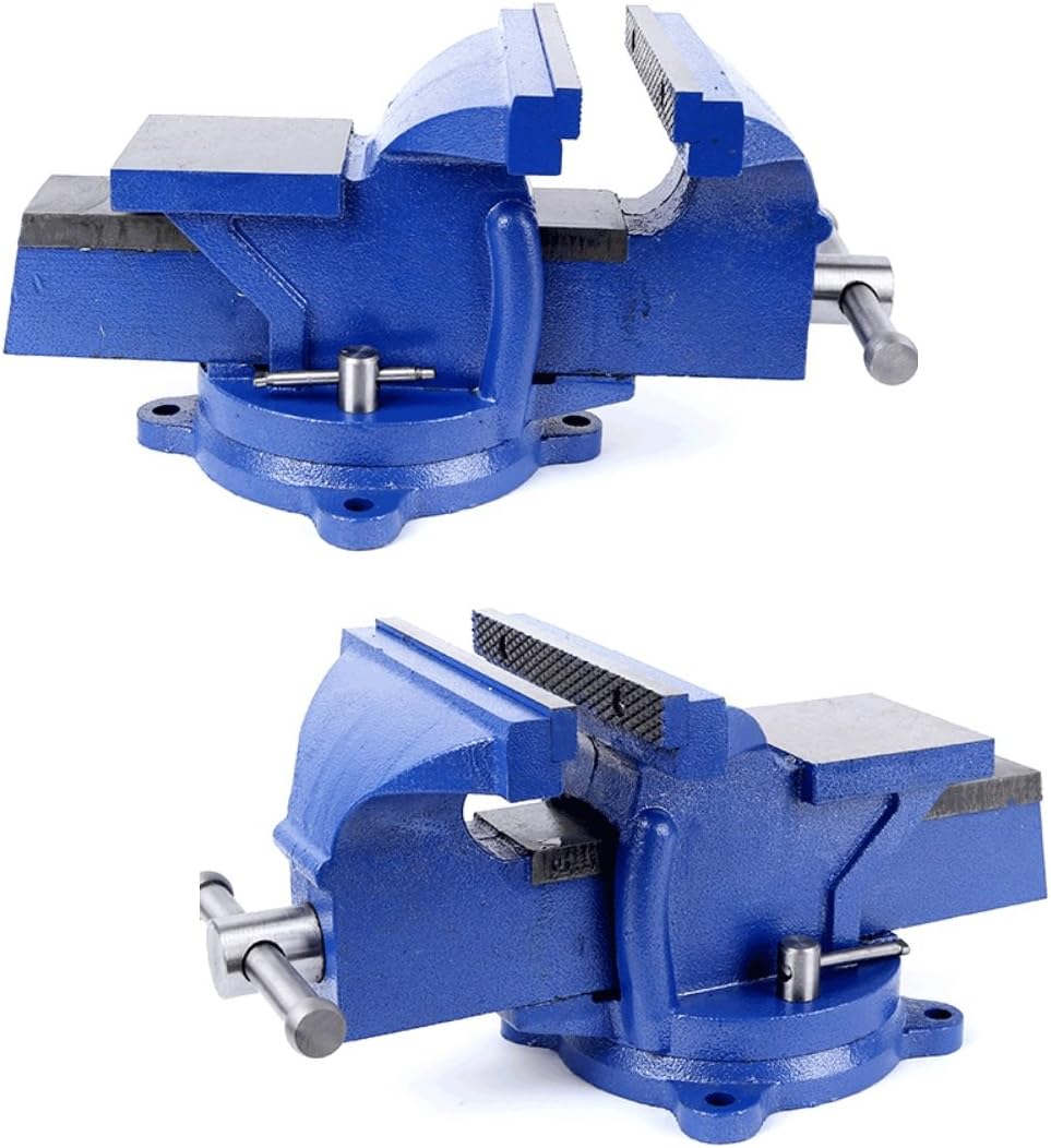 Bench Vice / Workshop Clamp with Anvil and 360° Rotating Base, 125mm