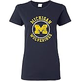 NCAA Distressed Circle Logo, Team Color Womens T Shirt, College, University