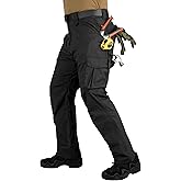 MERJAZ Stretch Work Pants for Men Ripstop Utility Cargo Pants Water Resistant Tactical Pants with Multi Pockets No Belt