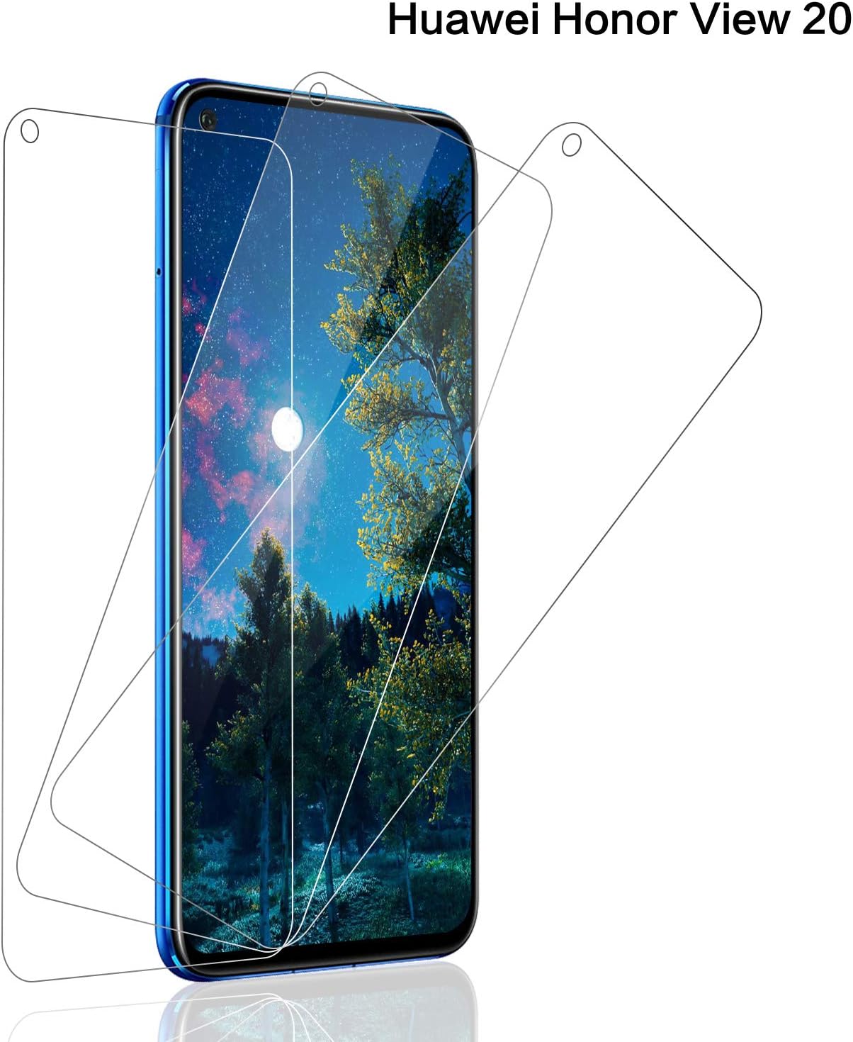 SNUNGPHIR® Screen Protector for Huawei Honor View 20, 3 Pack, Tempered Glass Film for Huawei Honor View 20, 9H Hardness Scratch-Resistant Anti-Shatter Anti-Fingerprint Bubble Free, Not Full Coverage