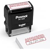 Promot Approved Self Inking Rubber Stamp - Stamp for Office &amp; Business Use | Bold High-Visibility Imprint, Clearly Confirms Approval Status, Crisp &amp; Consistent Impressions, Thousands of Clear Stampings