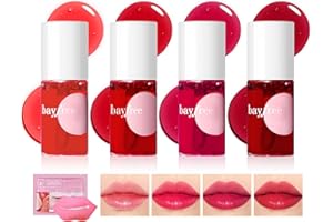 bayfree Lip Tint Stain Set, Lip Stain Long Lasting Lightweight Waterproof, Transfer-Proof, Non-sticky, Lip Makeup Matte Finish