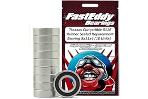FastEddy Bearings Compatible with Traxxas 5116 Rubber Sealed Replacement Bearing 5x11x4 (10 Units)