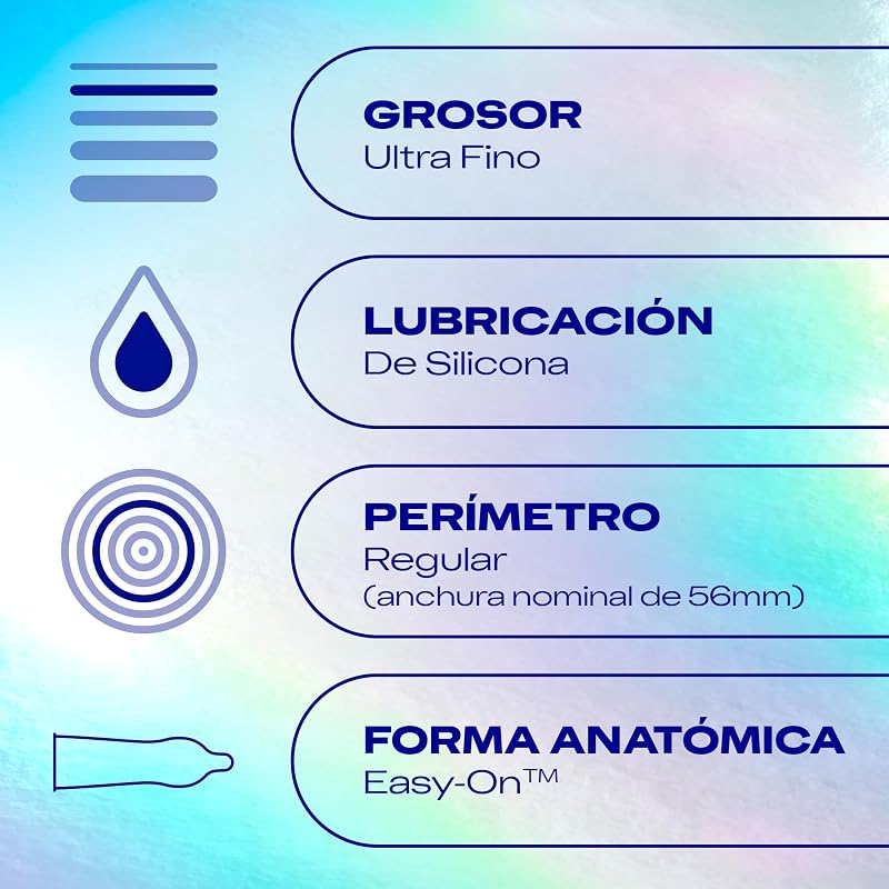 Preservativos invisíveis durex, ultrafinos projetados para otimizar as sensações, pacote de 96 preservativos
