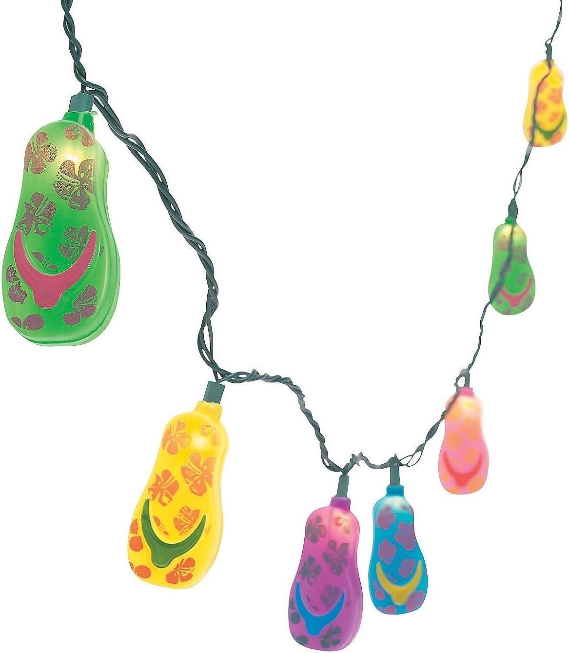 Fun Express Plastic Flip Flop Party String Lights Beach Luau - 1 Piece