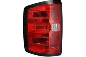 Factory Style Tail Light Assembly Compatible With 2016-2019 Chevy Silverado 1500 2500 HD GMC Sierra 3500 HD Left Driver Side 
