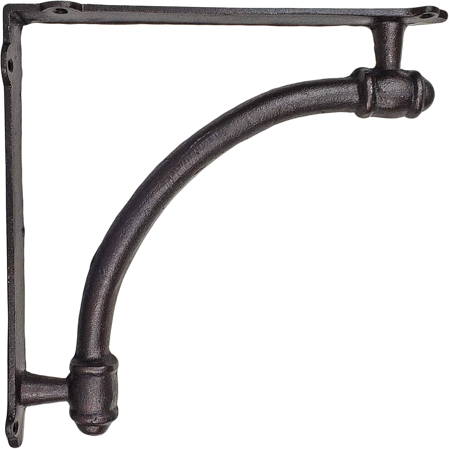 NACH js-90-064 Half Round Shelf Bracket, Black, 2 Pack,Large: Home Improvement