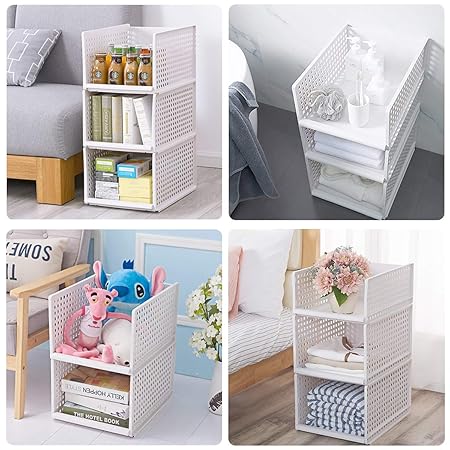 White Large Zoomaian Wardrobe Storage Organiser Box Plastic