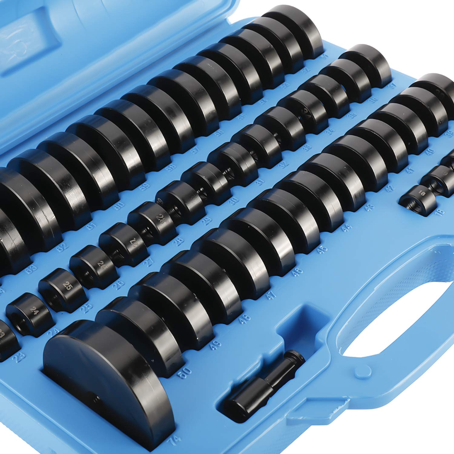 52-Piece Bearing & Seal Driver Tool Kit – Bushing/Hydraulic Press Set – 18-65mm – Partsmarket2018