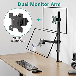 WALI Monitor Arm Mount for Desk, Single Extra Tall