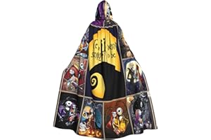 CGUICUI Night-mare Christmas Hooded Cloak Cape for Men Women Halloween Cosplay Costumes Unisex