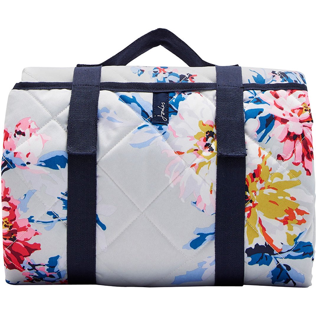Joules PicnicrugPrinted Backed Picnic Rug (Y) Grey Whitstable Floral