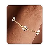 DAYANEY Daisy Bracelet Dainty Daisy Jewelry for