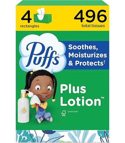 Amazon.com: Puffs 137961 Plus Lotion Facial Tissue 2-Ply 124