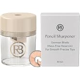 Ravie Beauty Lip &amp; Eye Liner Pencil Sharpener, German Blade | Mess-Free Reservoir for Smooth Precise Tips, Travel-Friendly, Fits Standard Makeup Pencils