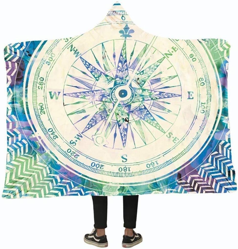 ETH 3D Printed Hooded Blanket Soft Sherpa Polyester Blankets for Adults Cozy Outer Space Elegant (Size : 150 x 200cm)