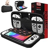 Orzly Carry case Compatible with Nintendo Switch OLED and Nintendo Switch First Generation - Protective Hard Portable Travel 