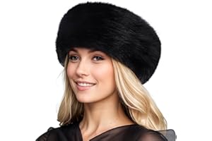 Gvhntk Faux Fur Headband for Women with Elastic Fuzzy Fur Hat Winter Earwarmer Earmuff Furry Headwrap for Cold Weather Ski
