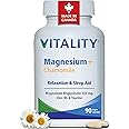 VITALITY Magnesium Bisglycinate + Chamomile – The Only Magnesium with Herbal Calming Complex. Science-backed absorption for S