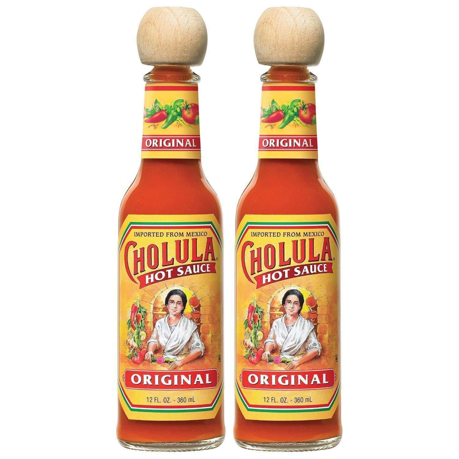 Cholula Original Hot Sauce, 2 - 12 Ounce Bottles, Gluten Free, Vegan, Low Sodium