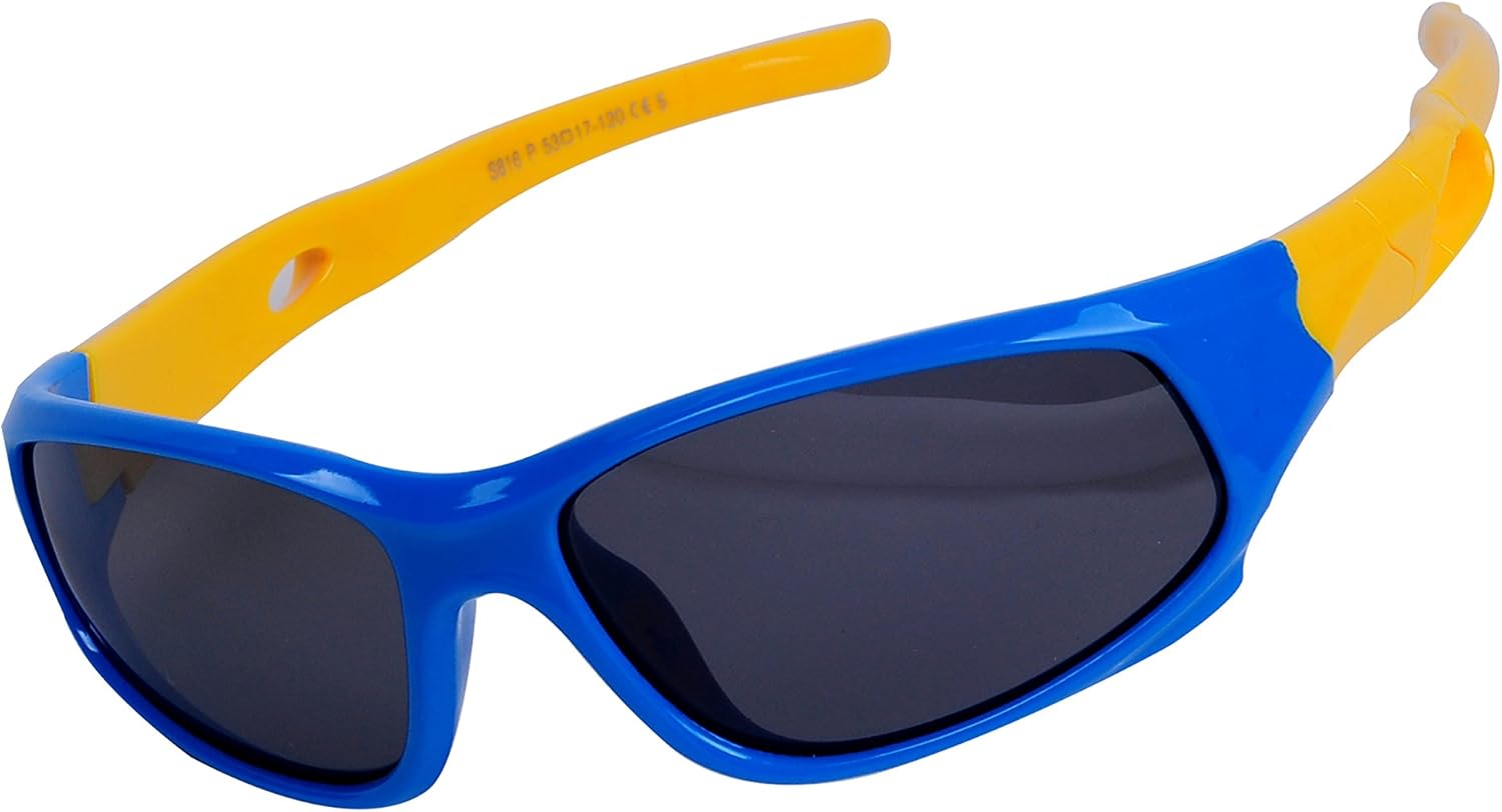 Qixuan Kinder Sonnenbrille Polarisiert - Leichte Sportbrille Mit UV-Schutz Für Kids 3-12 Jahre