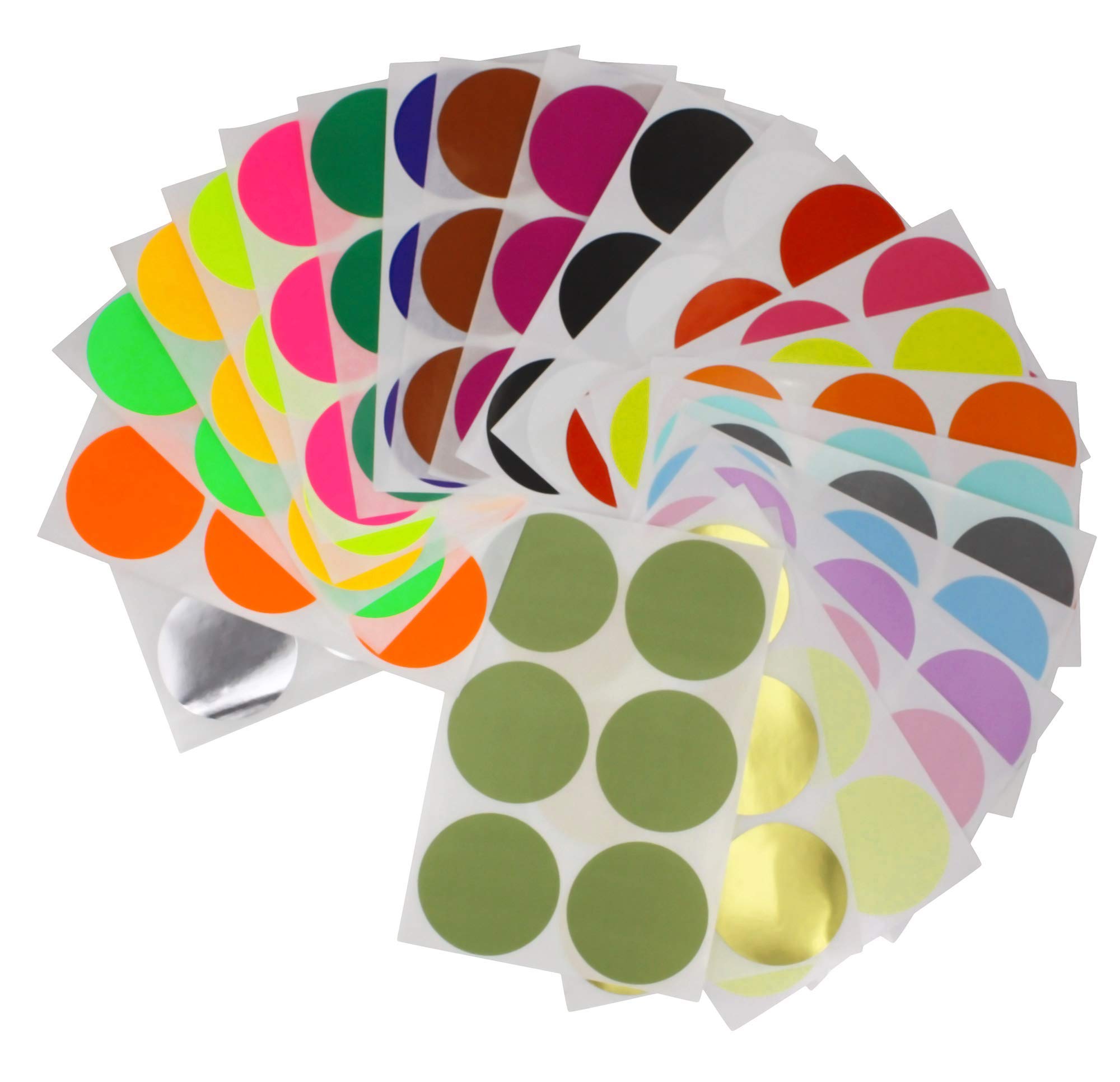 Royal Green Circle Stickers dots 50mm (5CM) Coloured Labels Great for All-Purpose Arts and Crafts 144 Pack