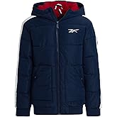 Reebok Boys Puffer Jacket - Heavyweight Insulated Zip Up Quilted Puffer Bomber Jacket - Weather Resistant Boys Winter Coat