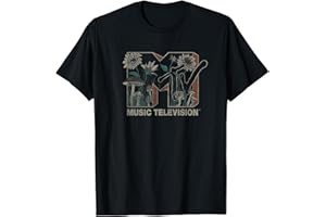 MTV Music Television Wild Flower Mushrooms MTV Logo T-Shirt