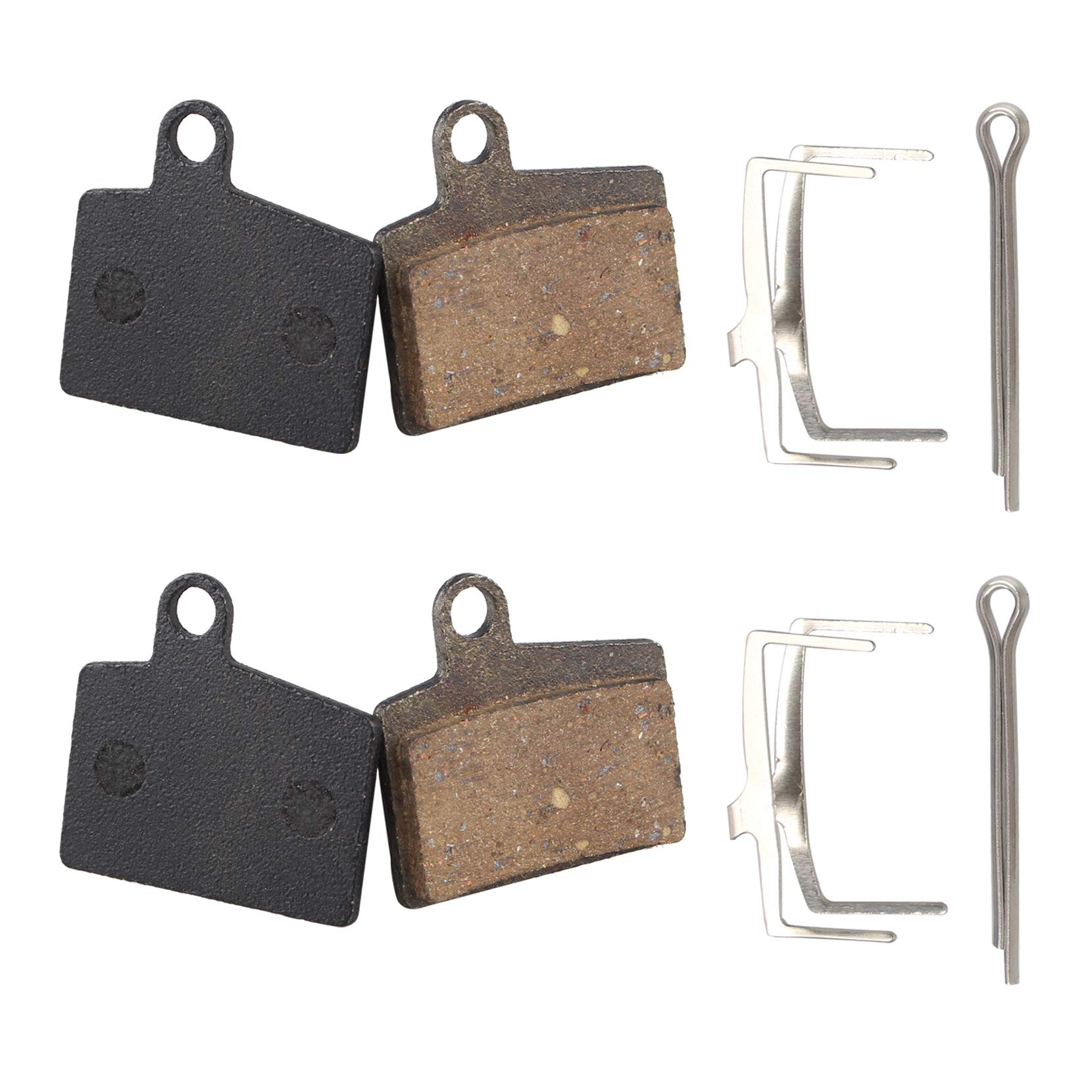 Futheda 2 Pairs Resin and Semi-Metallic Bike Bicycle Disc Brake Pads Compatible with Hayes Stroker Ryde, Hayes Ride Comp, Hayes Dyno Comp, Hayes Dyno Sport, Hayes Radar