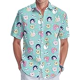Video Game Button Shirt, Summer Gaming Casual Hawaiian Shirt, Birthday Gifts for Gamer