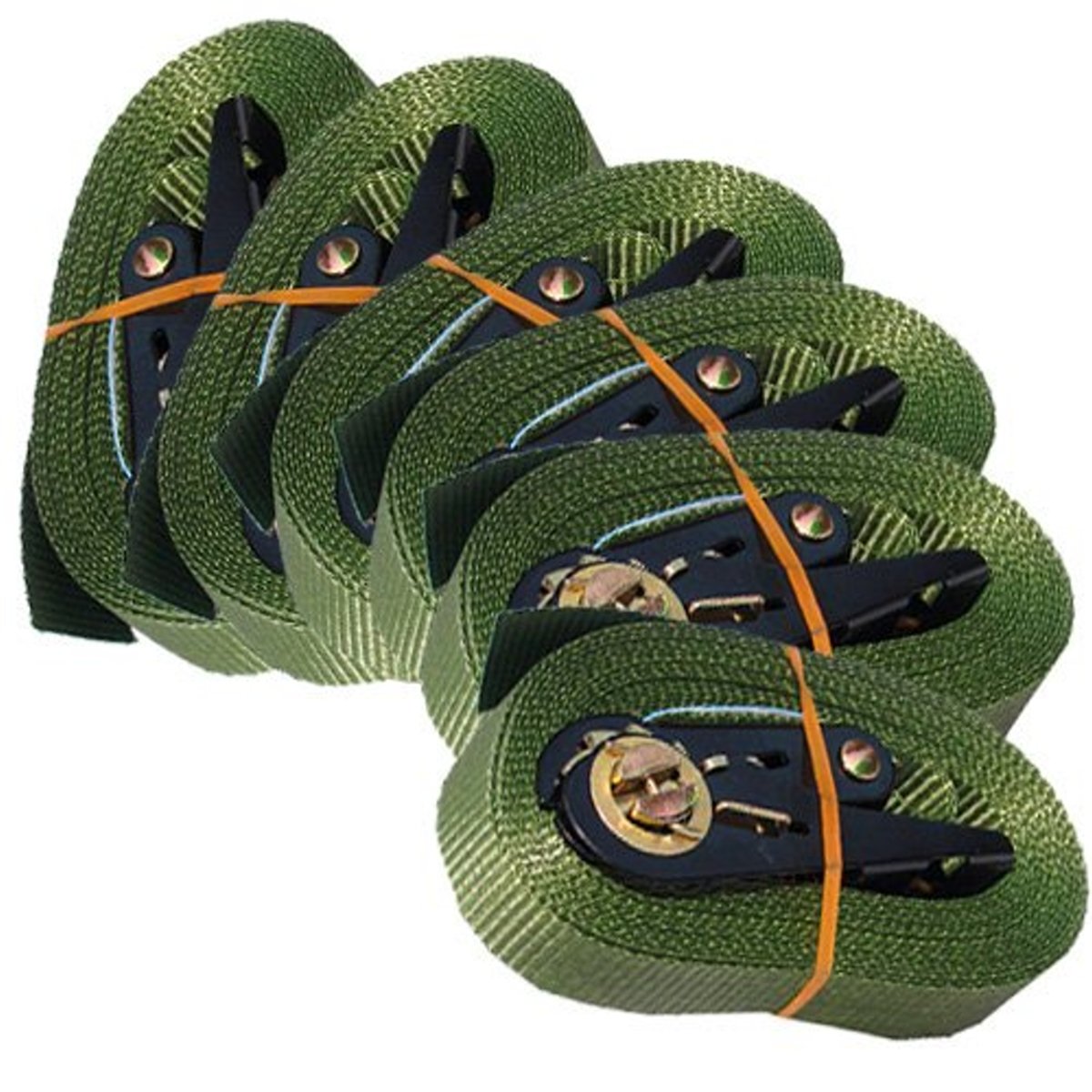 Pack of 6! Lashing straps, ratchet straps, colour: you can choose