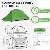 Naturehike Cloud-Up 2 Ultralight Tent 2 Person 210T Orange Upgrade view 2