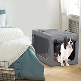Petsfit Soft Dog Kennel with Thick Mat Adjustable Frame 100x64x63 Grey view 7