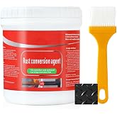 TPTAL Rust Renovator,Rust Remover for Metal,Rust Converter for Metal,Water-Based Rust Remover for Metal, Rust Removal Converter Metallic Paint with Brush,Multi-Functional Anti-Rust Paint 300g(Black)